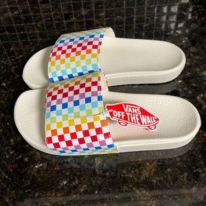 Vans rainbow slides size 6